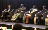 Nurses in private and public practice exchange notes at annual conference