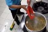 Shocking viral video shows cleaner emptying DIRT into food – WATCH