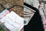Woman finds mysterious cash with creepy note, SA react – WATCH