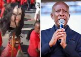 ‘Kill The Boer’: EFF supporters lead chant with white mannequin prop