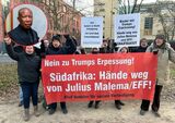 ‘Hands off Malema’: EFF leader gets support from German activists