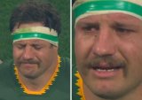 Green and gold gees: Springbok newbie weeps during national anthem