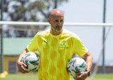 Sundowns coach Cardoso speaks to the fans