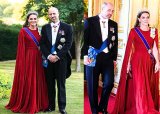 Princess Kate Middleton welcomes french president in regal style
