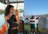 Baecation? Siya Kolisi and Rachel John in Victoria Falls
