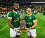 Springboks Kolisi & Kolbe have a bromantic birthday moment