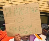 Unemployed young people protest in Nigel, demanding jobs