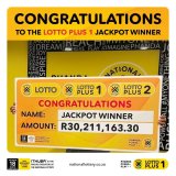 Retired Cape Town mother scoops R30 million Lotto Plus 1 jackpot