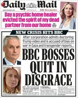 10 November 2025: ‘BBC bosses quit in disgrace over bias scandal’ and other world headlines