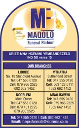 MAQOLO FUNERALS