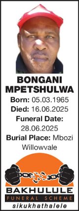 BONGANI MPETSHULWA
