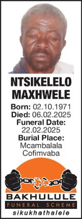 NTSIKELELO MAXHWELE