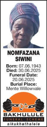 NOMFAZANA SIWINI