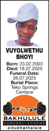 VUYOLWETHU BHOYI
