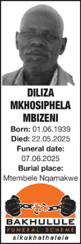 DILIZA MKHOSIPHELA MBIZENI