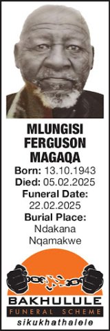 MLUNGISI FERGUSON MAGAQA