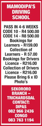 MAMODIPA DRIVING SCHOOL