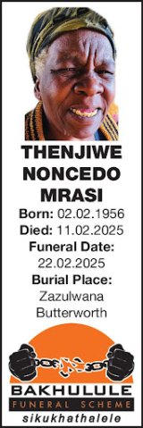 THENJIWE NONCEDO MRASI