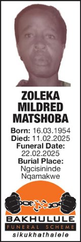 ZOLEKA MILDRED MATSHOBA