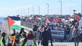 South African journalists protest against the murder of Palestinian reporters
