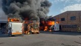 Inferno at Greyhound Depot: Three buses destroyed in mysterious blaze