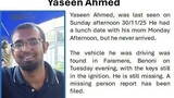 Body of missing Yassen Amed recovered from Benoni Lake after car found abandoned