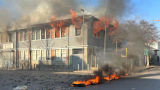 WATCH | Govt building set ablaze during eviction protest