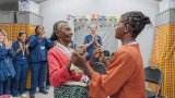 Blind mother and daughter see each other’s eyes for the first time in years