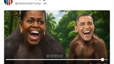 Trump posts election conspiracy video with Obamas depicted as monkeys