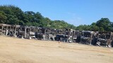 LOOK: Police investigate fire that destroyed ten Buscor buses in Barberton