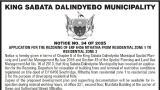 KING SABATA DALINDYEBO MUNICIPALITY: NOTICE NO. 34 OF 2025