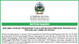 CHRIS HANI DISTRICT MUNICIPALITY: NOTICE 2025-2026 CHDM IDP FRAMEWORK PLAN