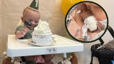 World’s most premature baby celebrates birthday with cake, cream and courage