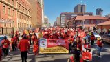 Police officers protest against rape and sexual harassment in their ranks
