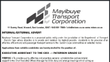 MAYIBUYE TRANSPORT CORPORATION: EXECUTIVE ASSISTANT TO THE CEO
