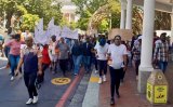 Cape Town shack dwellers march in city centre for services
